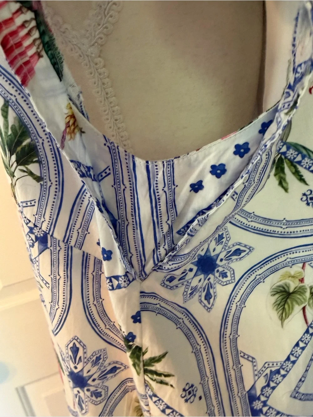 NWT Maeve for Anthropologie Floral Blue and White Midi Dress Small